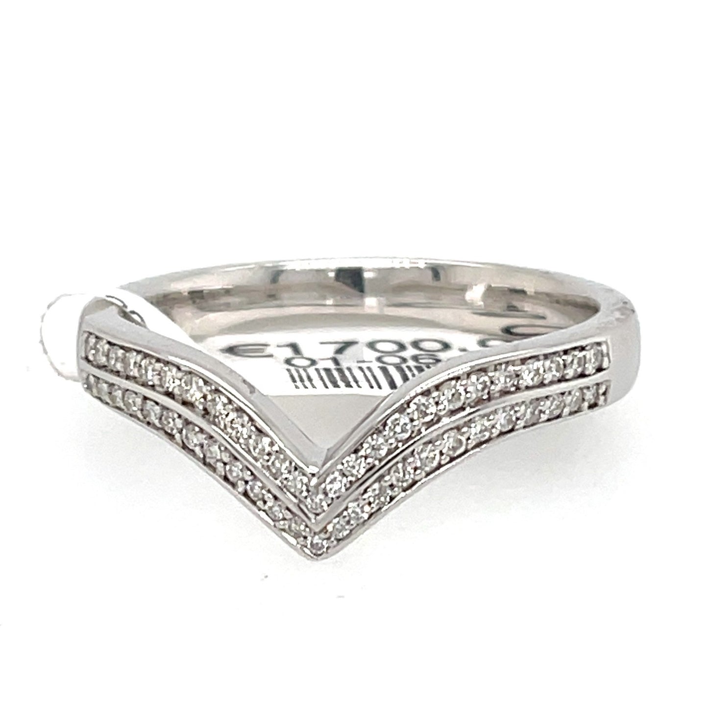 9ct Wh Et Dbl W/Bone .20
