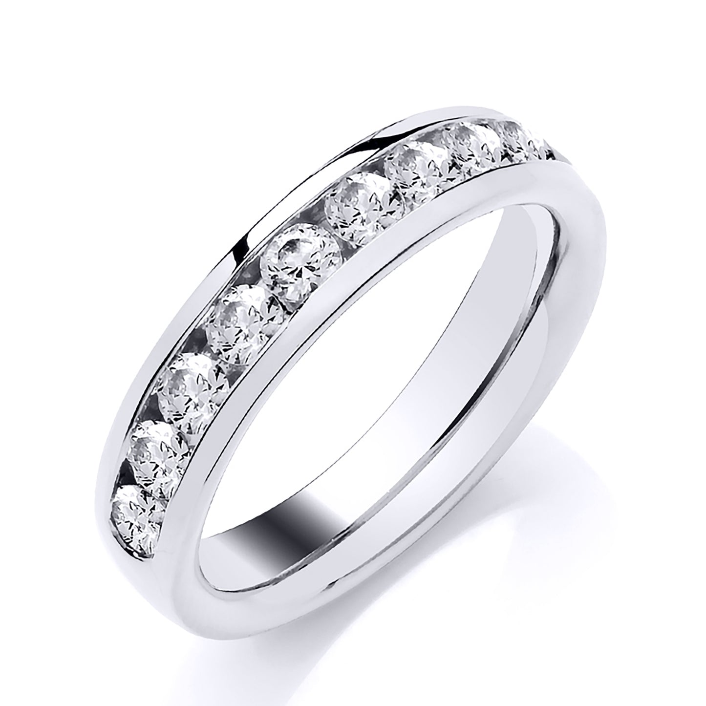 Platinum Channel Set Eternity Diamond Ring .25ct