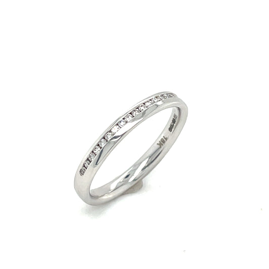 18ct White Gold Eternity Diamond Ring 2.5mm .16ct
