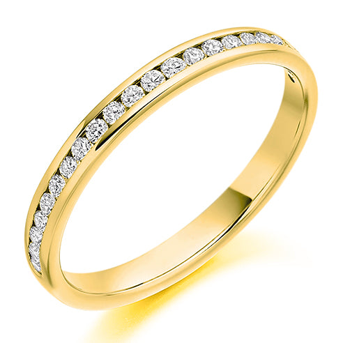 9ct Eternity Channel Set Diamond Ring .25ct