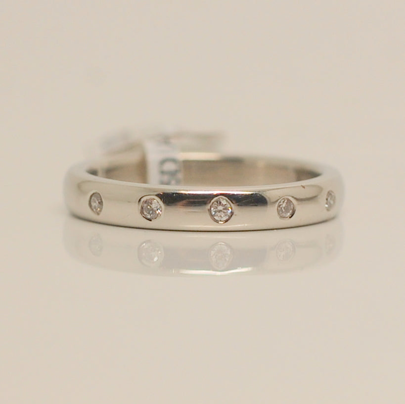 Platinum Five Diamond .10ct Diamond Ring