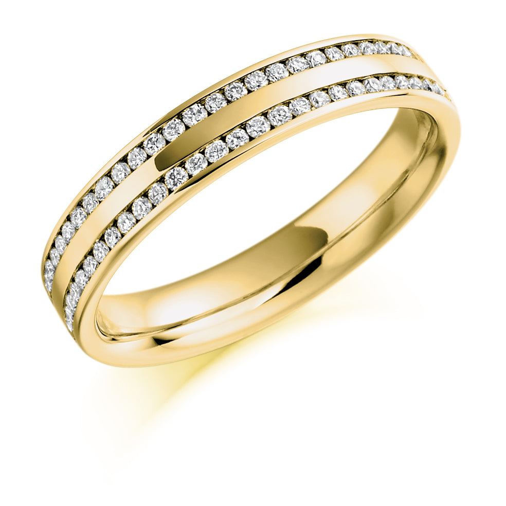 18ct Ring 2row Ch Set.26