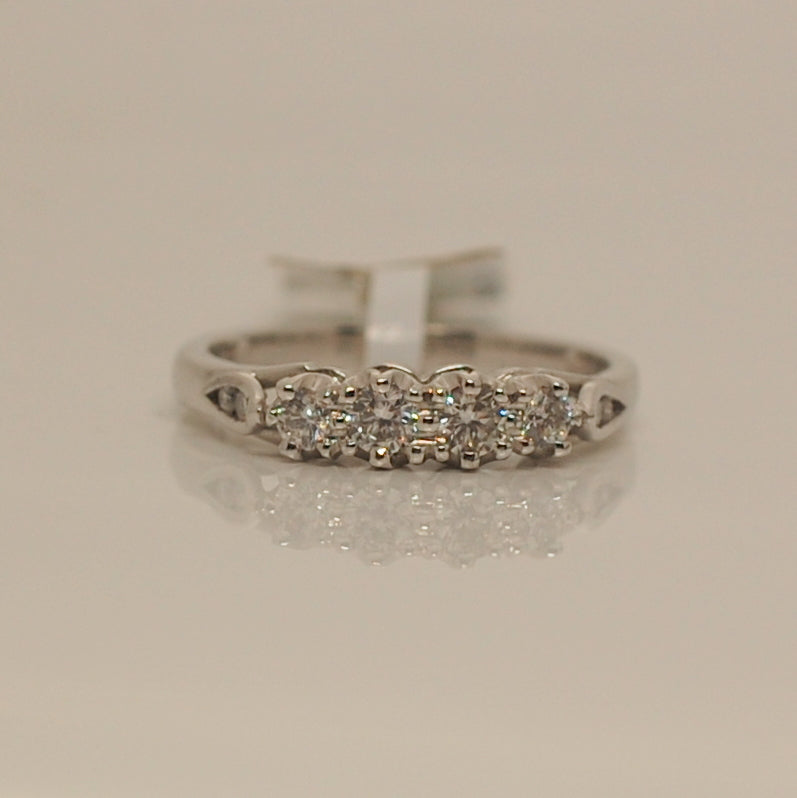 18ct White Gold Four Stone .45ct Diamond Ring