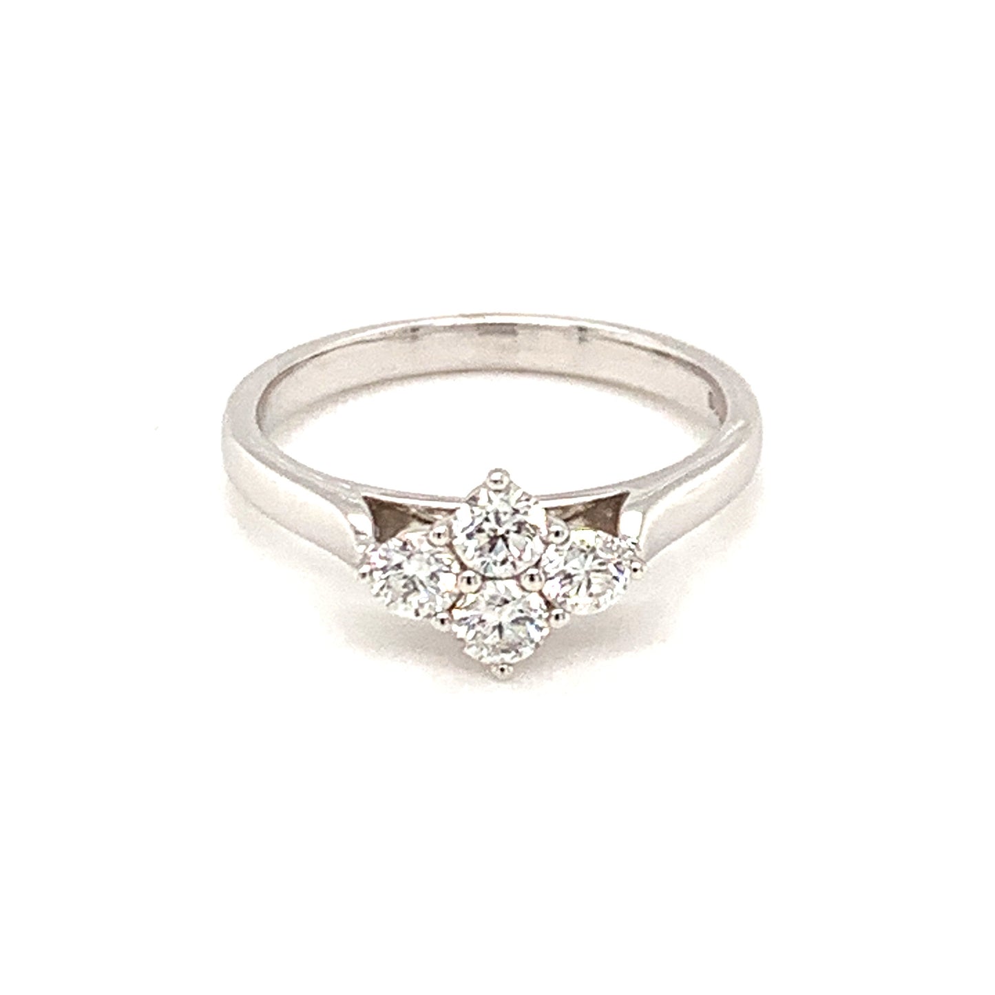 18ct White Gold Four Stone Diamond Ring 1/2 Carat Of Diamond