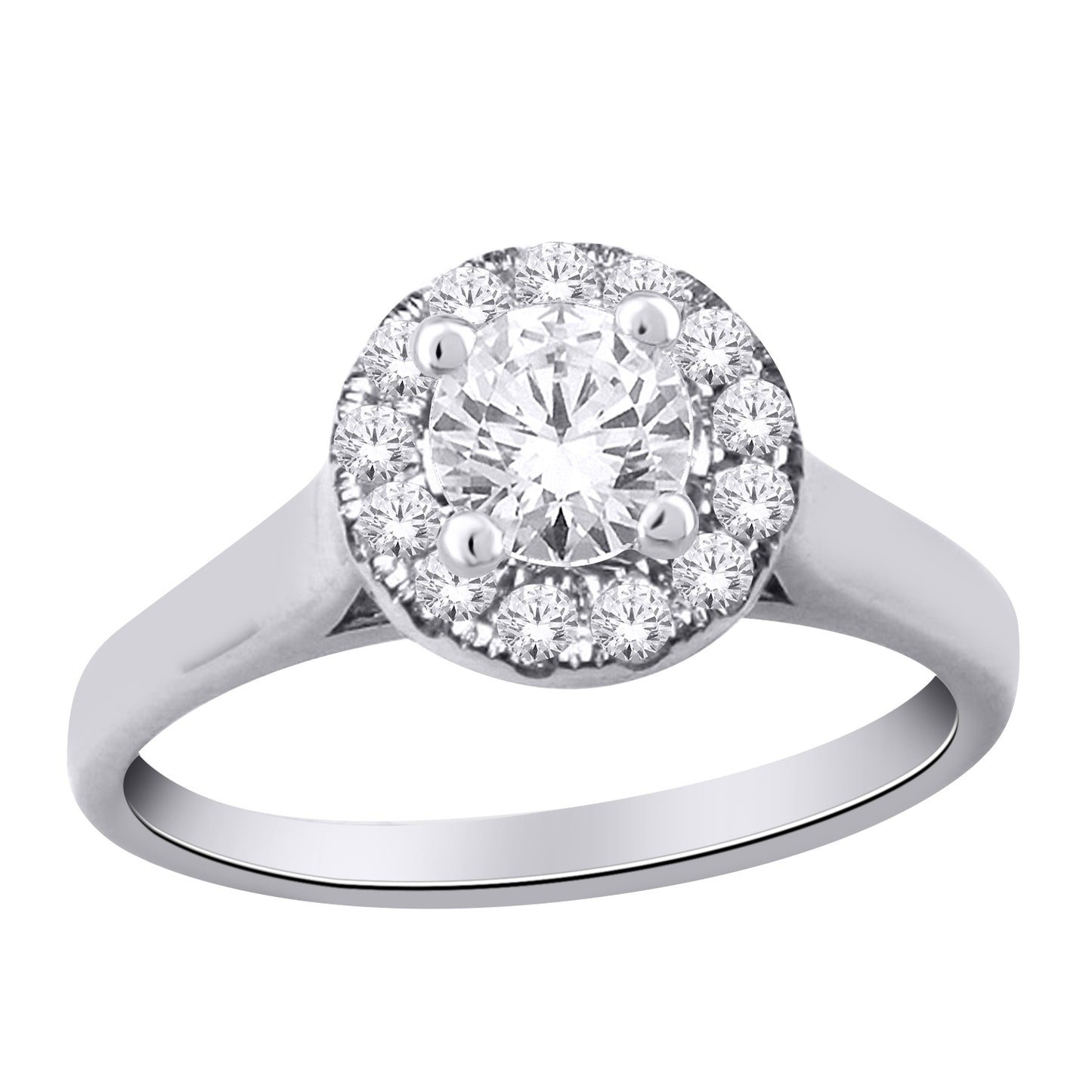 9ct Round Cluster .70ct Diamond Ring