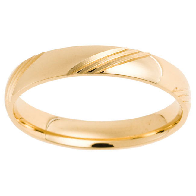 9ct Yellow Gold Fancy Wedding Band