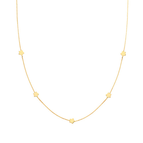 9ct Scatter Star Necklet