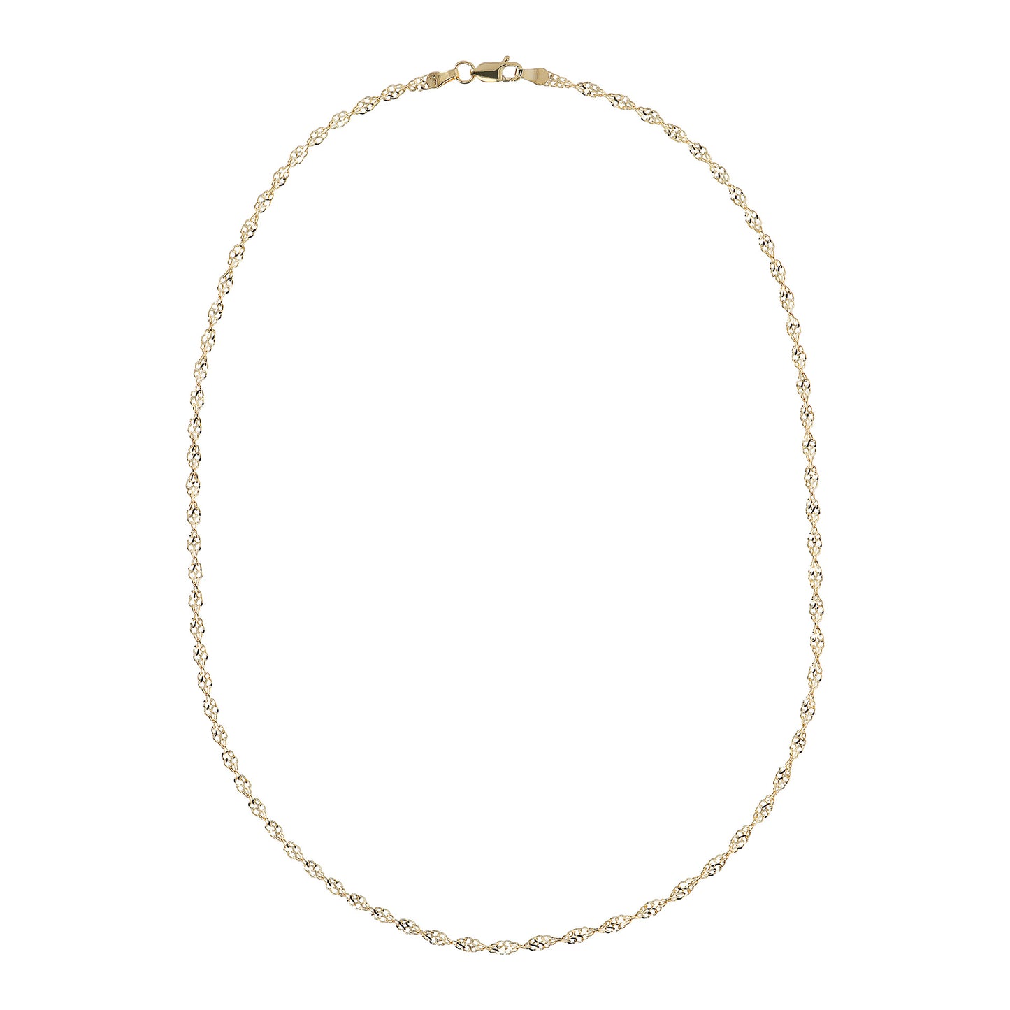 9ct Singapore Twist Necklet