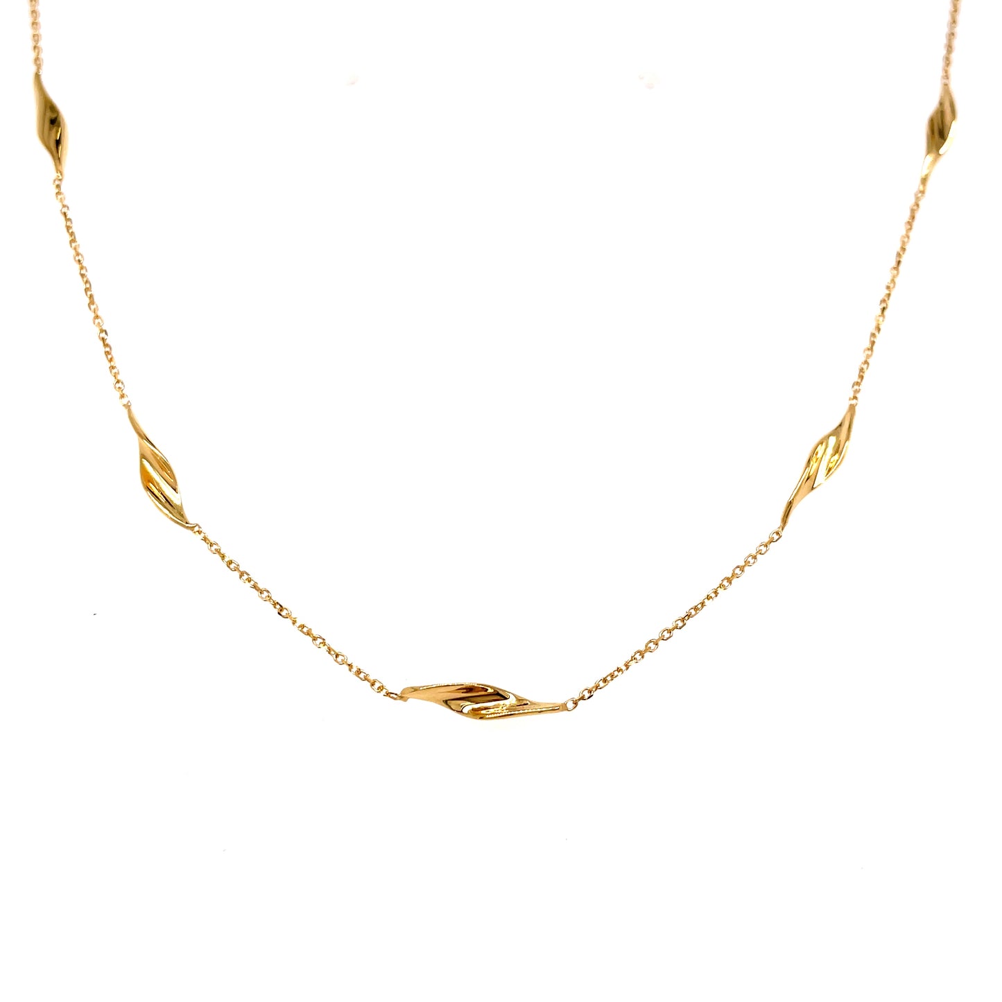 9ct 5 Twisted Link Necklet