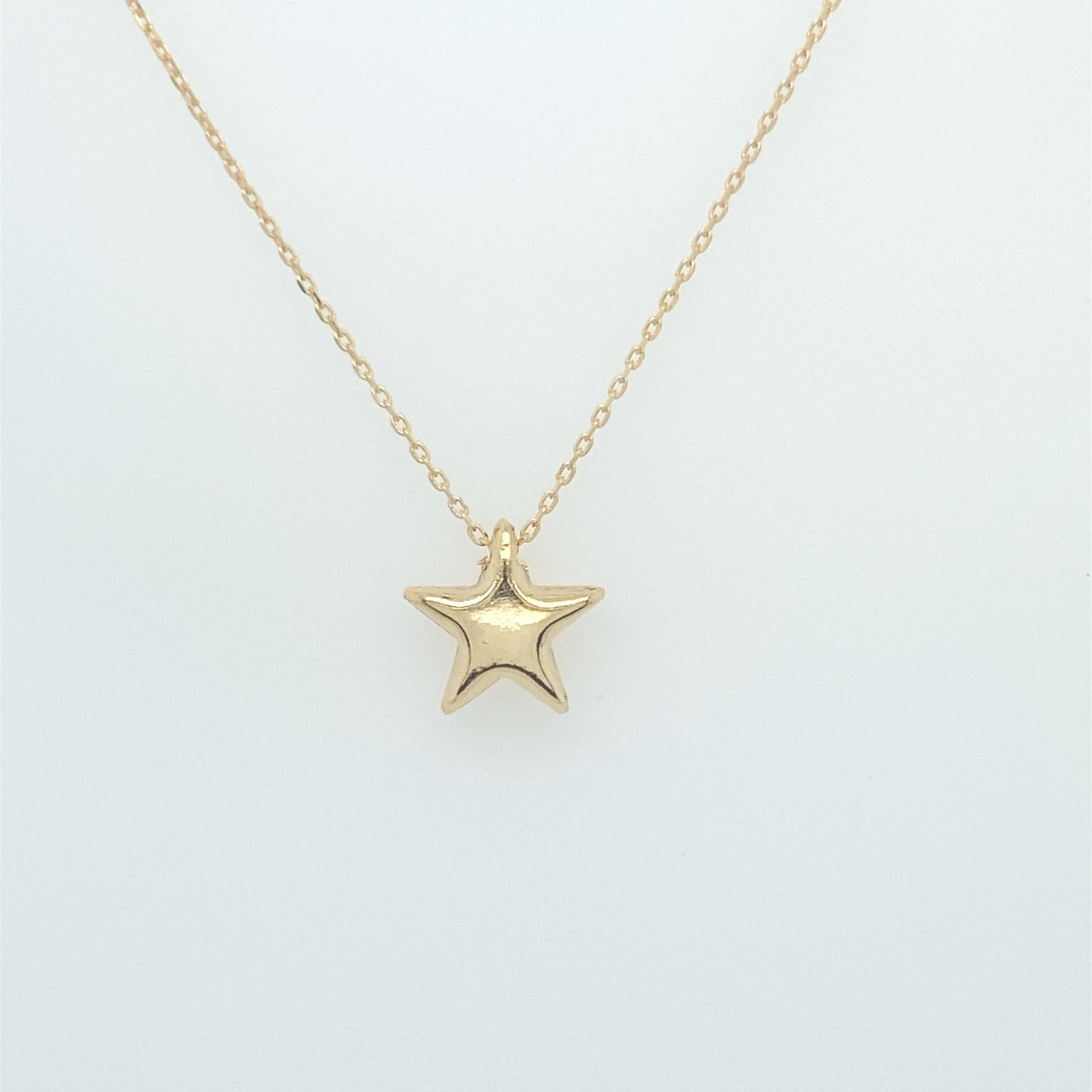 9ct Plain Star Necklet
