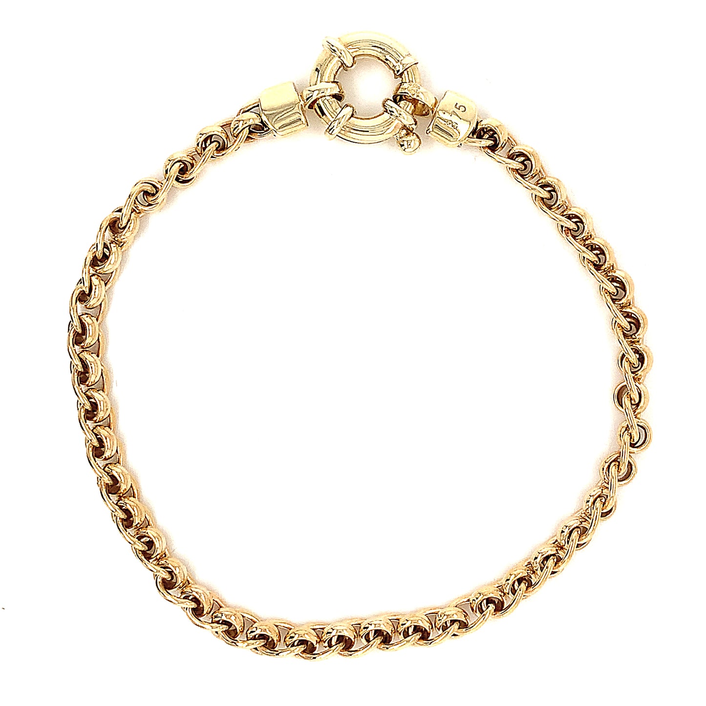 9ct Handmade  Rollerball  Link Bracelet