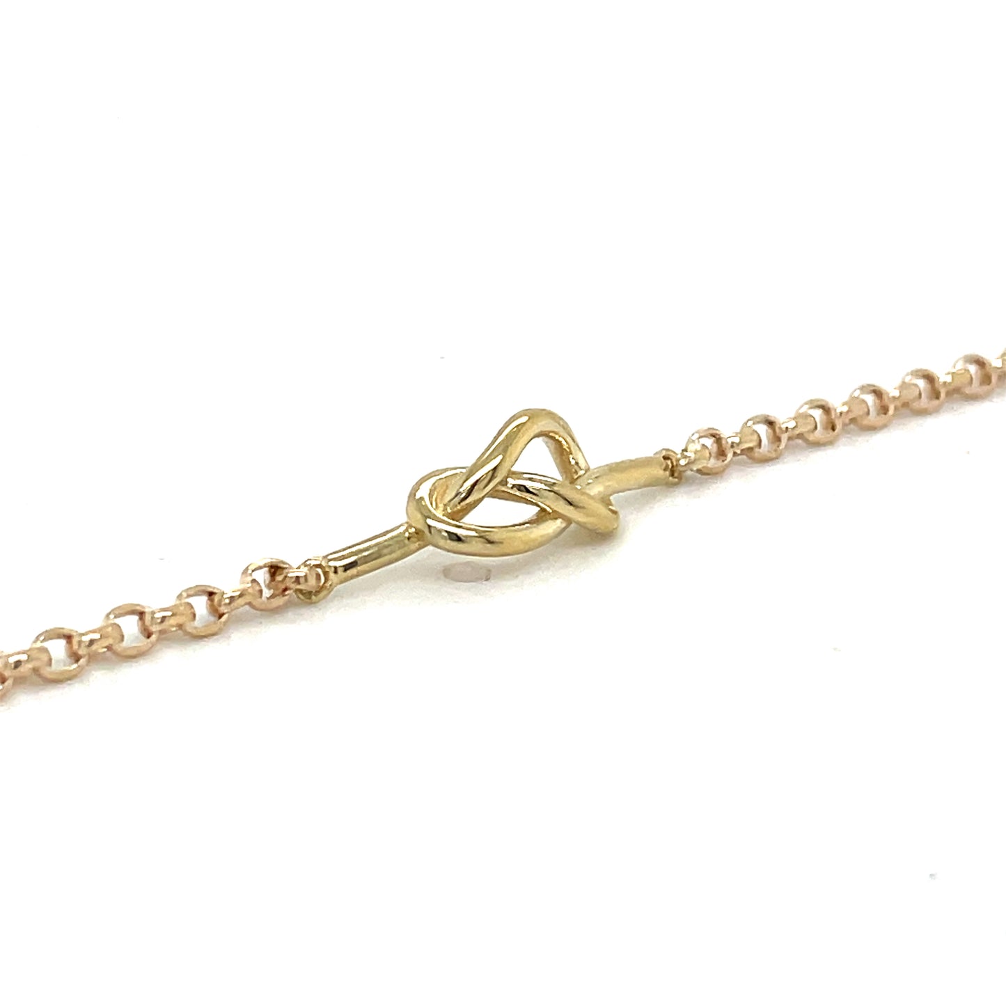 9ct Knot And Chain Link 19cm Bracelet