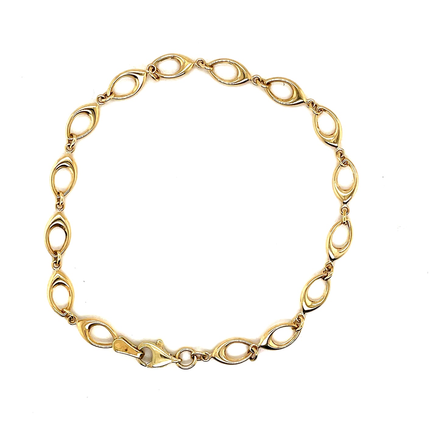 9ct Open Oval Link Bracelet