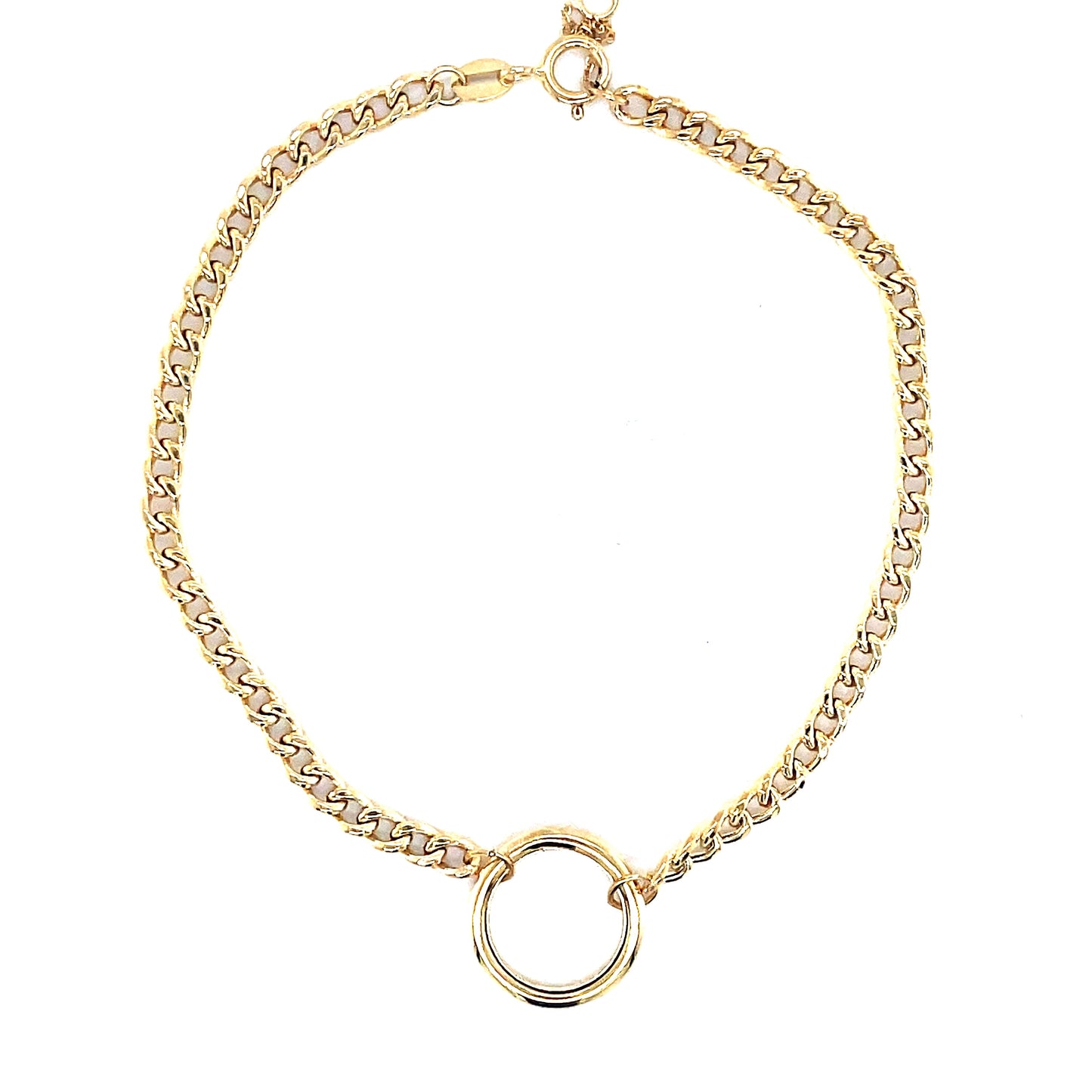 9ct Gold Open Circle Curb Bracelet