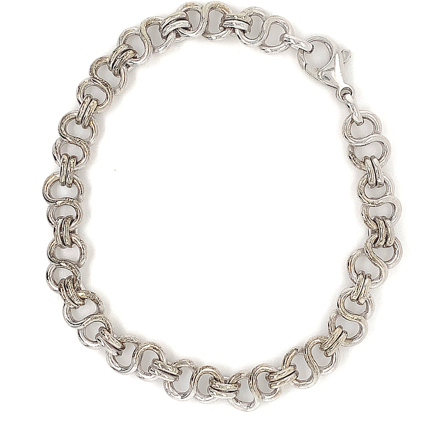 9ct White Gold Athenian Link Bracelet