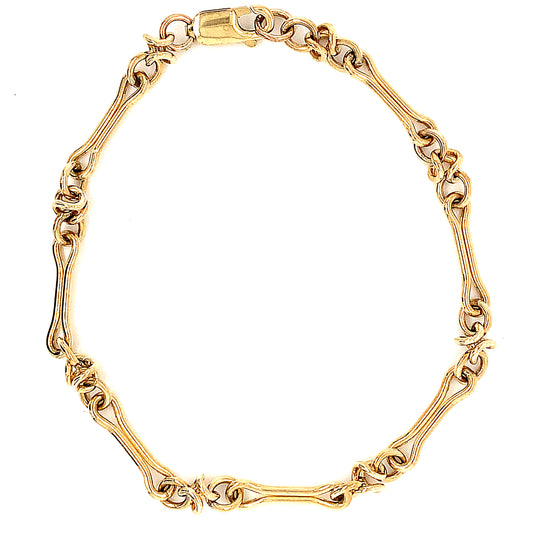 9ct Long Link Twist Bracelet