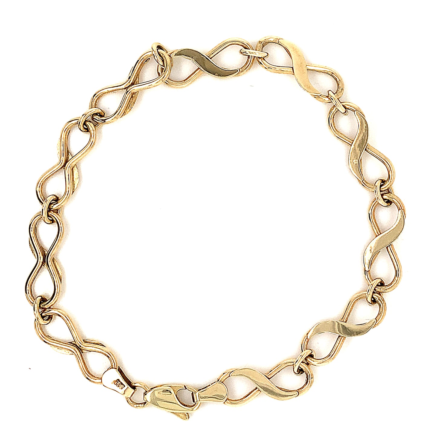 9ct Open Infinity Link Bracelet