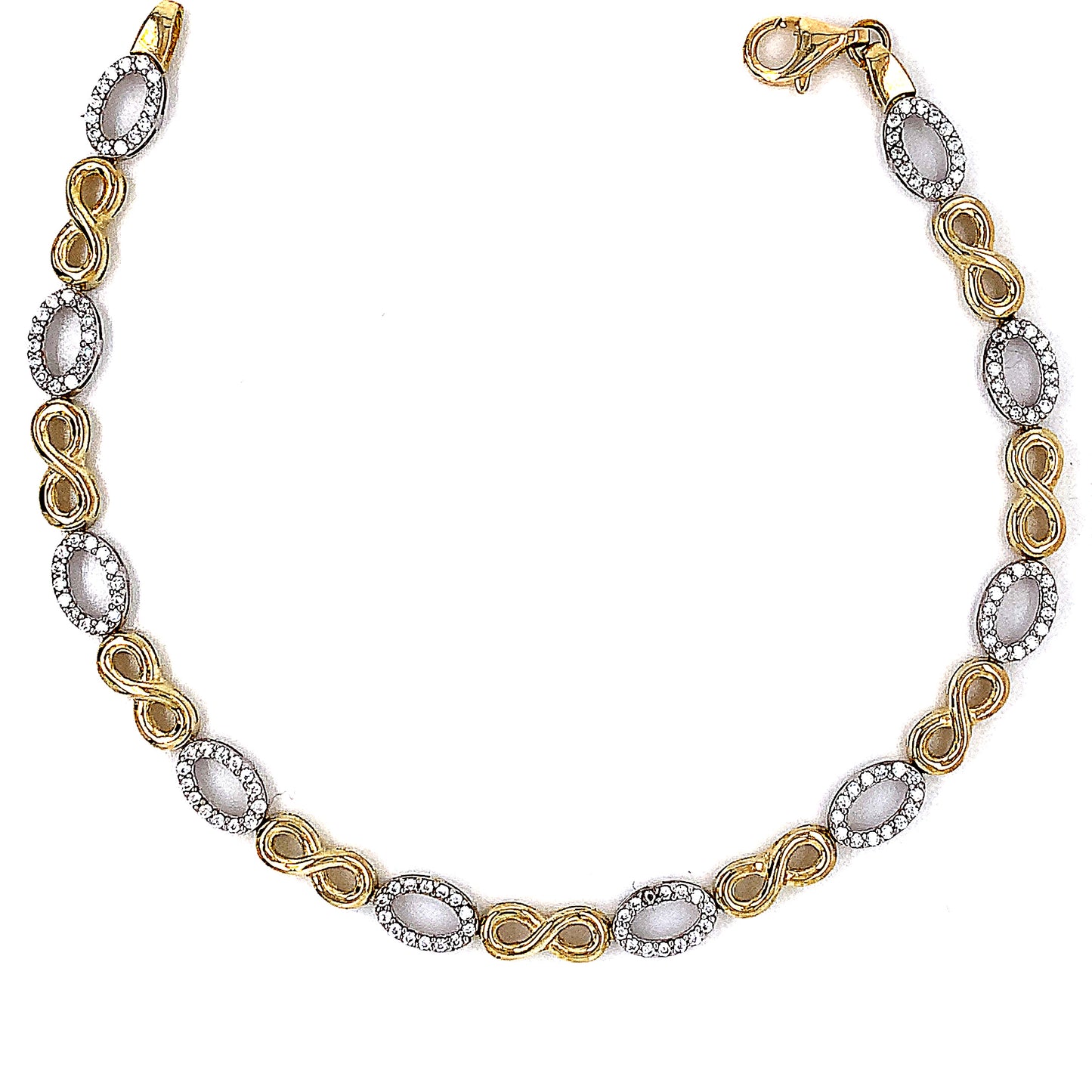 9ct Cubic Zirconia Infinity Bracelet