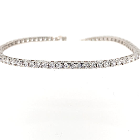 9ct White Gold Cubic Zirconia Tennis Bracelet