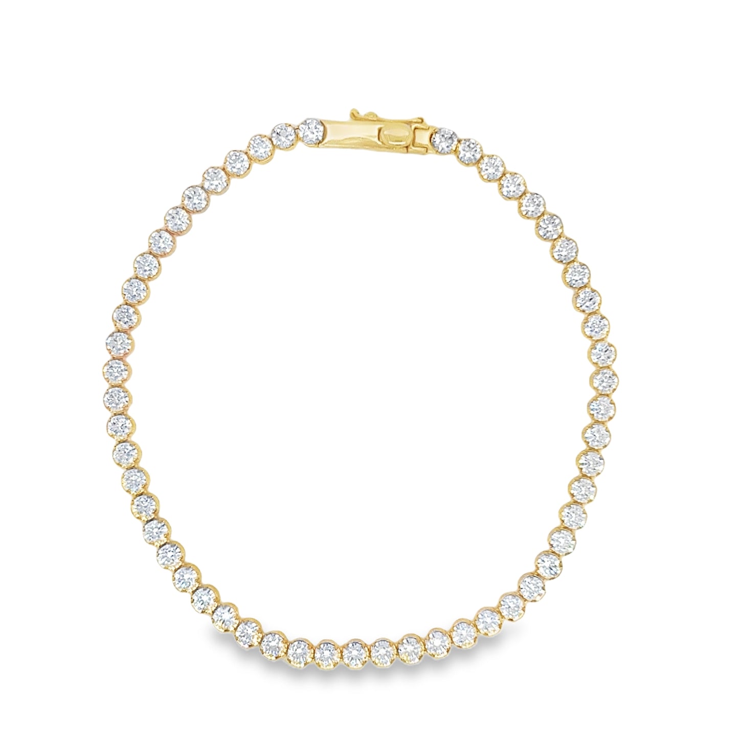 9ct Gold Cubic Zirconia Tennis Bracelet
