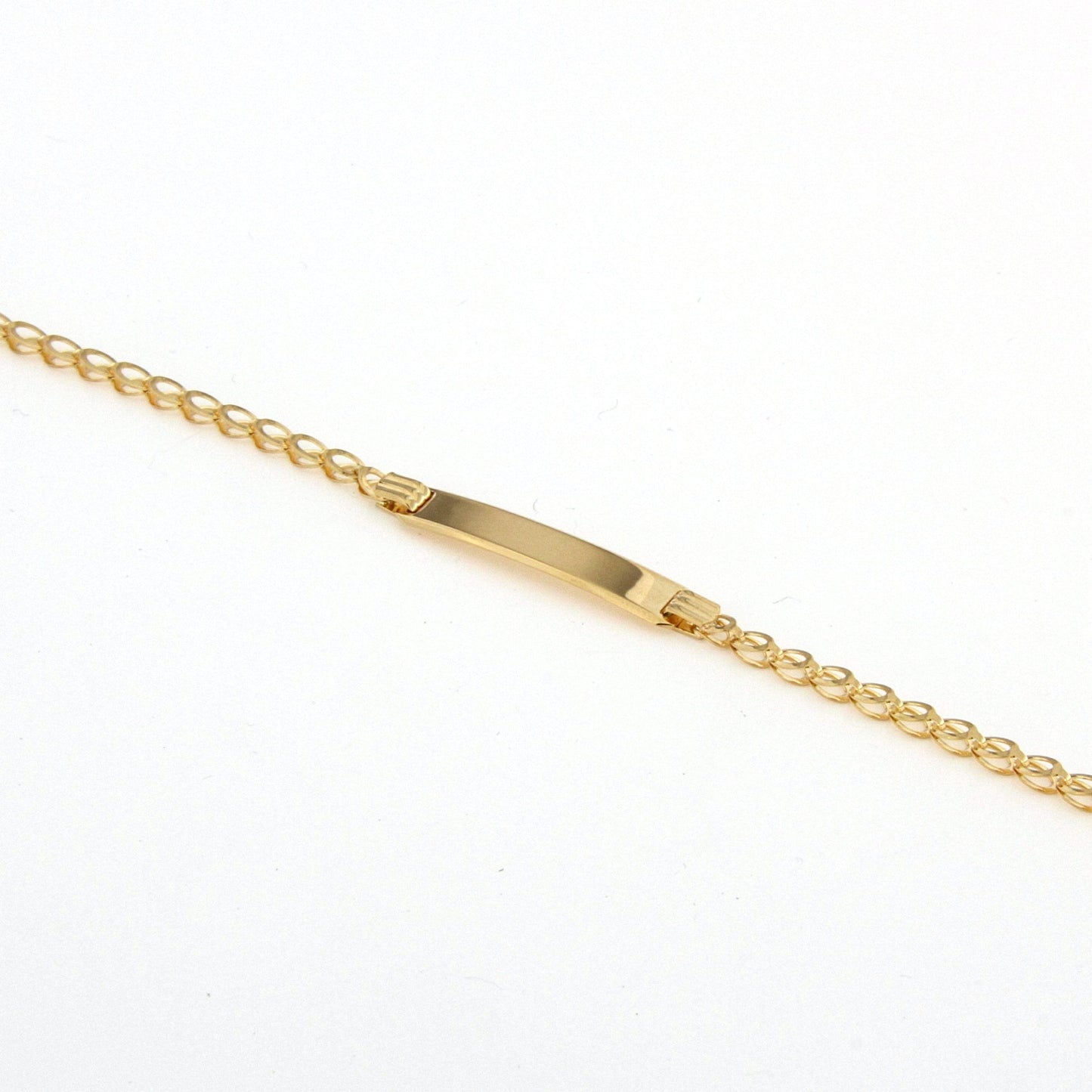 9ct Childs Gold Braid Link I.D. Bracelet