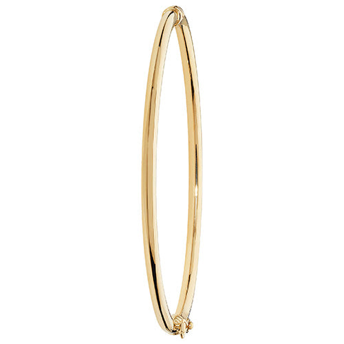 9ct Plain Bangle With Side Clasp