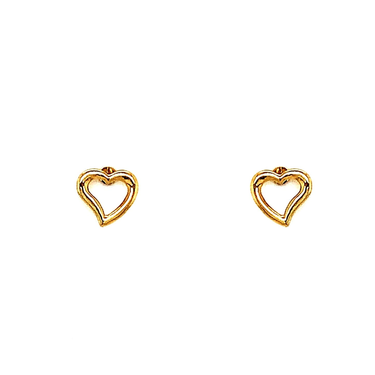 9ct Open Heart Earrings