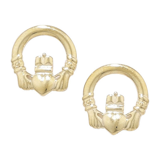 9ct Yellow Gold Cladagh Stud Earrings