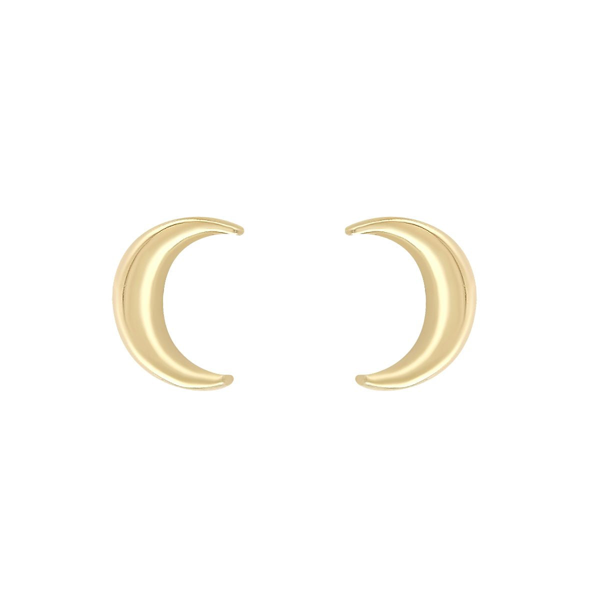 9ct Moon Stud Earrings