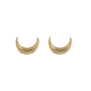 9ct Moon Stud Earrings