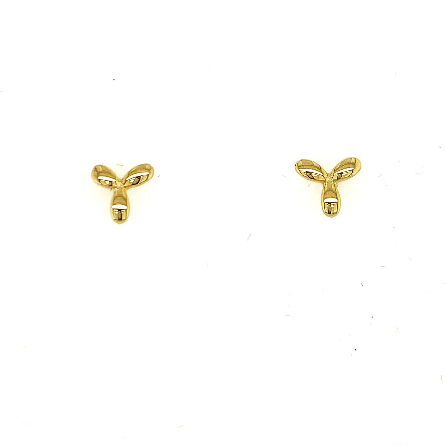 9ct Three Leaf Earrings