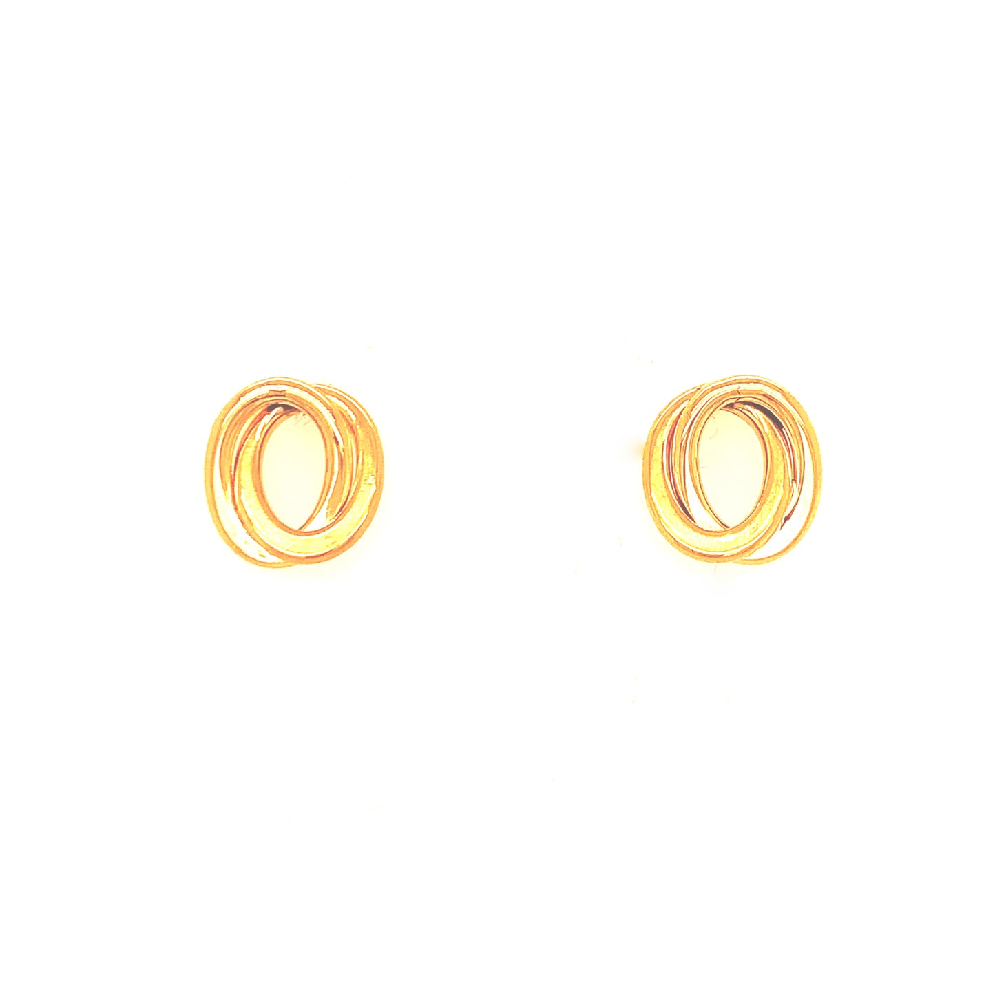 9ct Plain Double Loop Earring