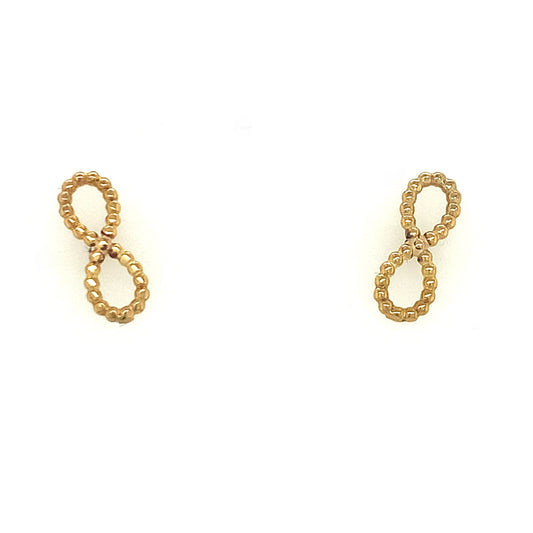9ct Plain Infinity Earrings