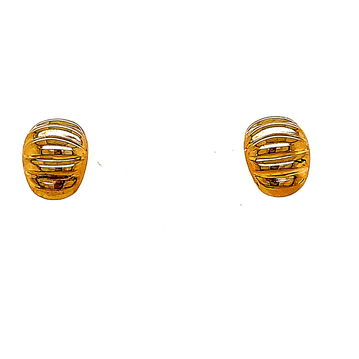 9ct Plain Line Curve Stud Earring