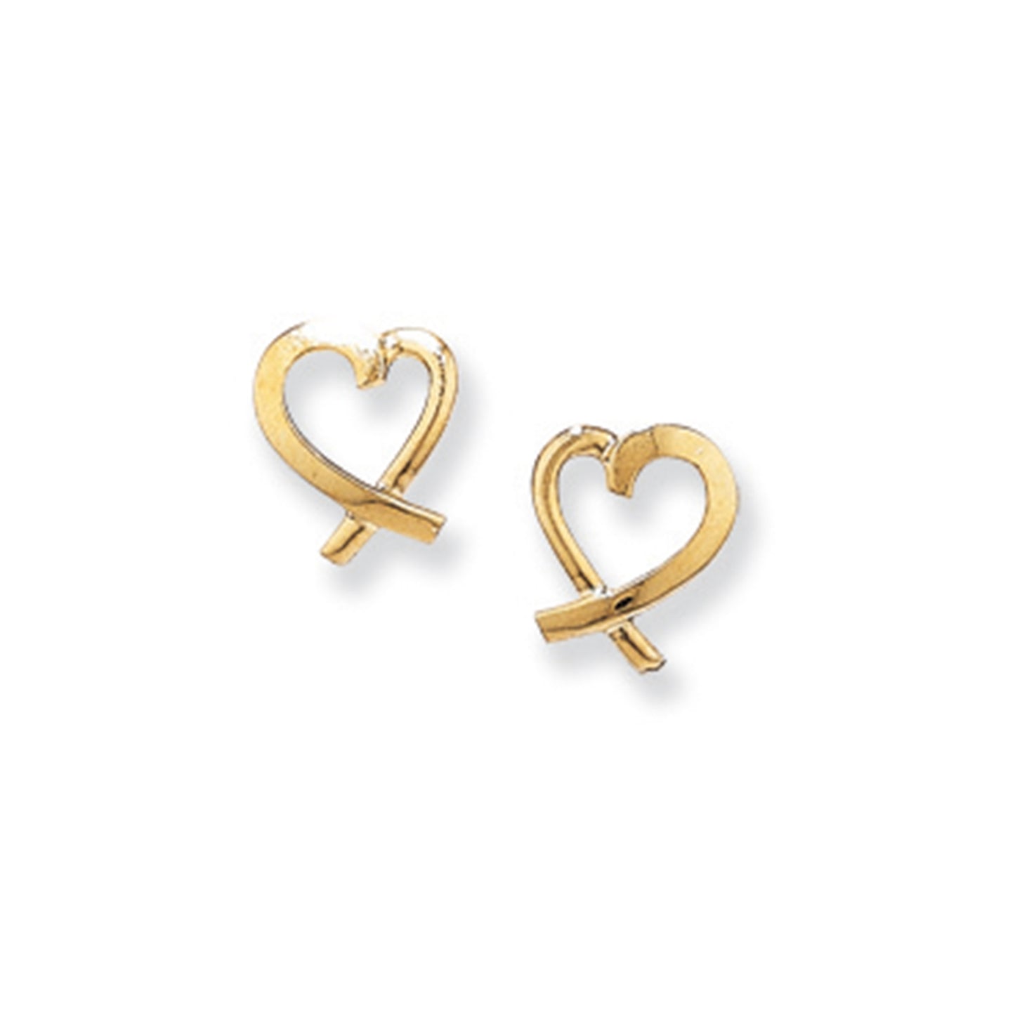 9ct Earring Open Heart