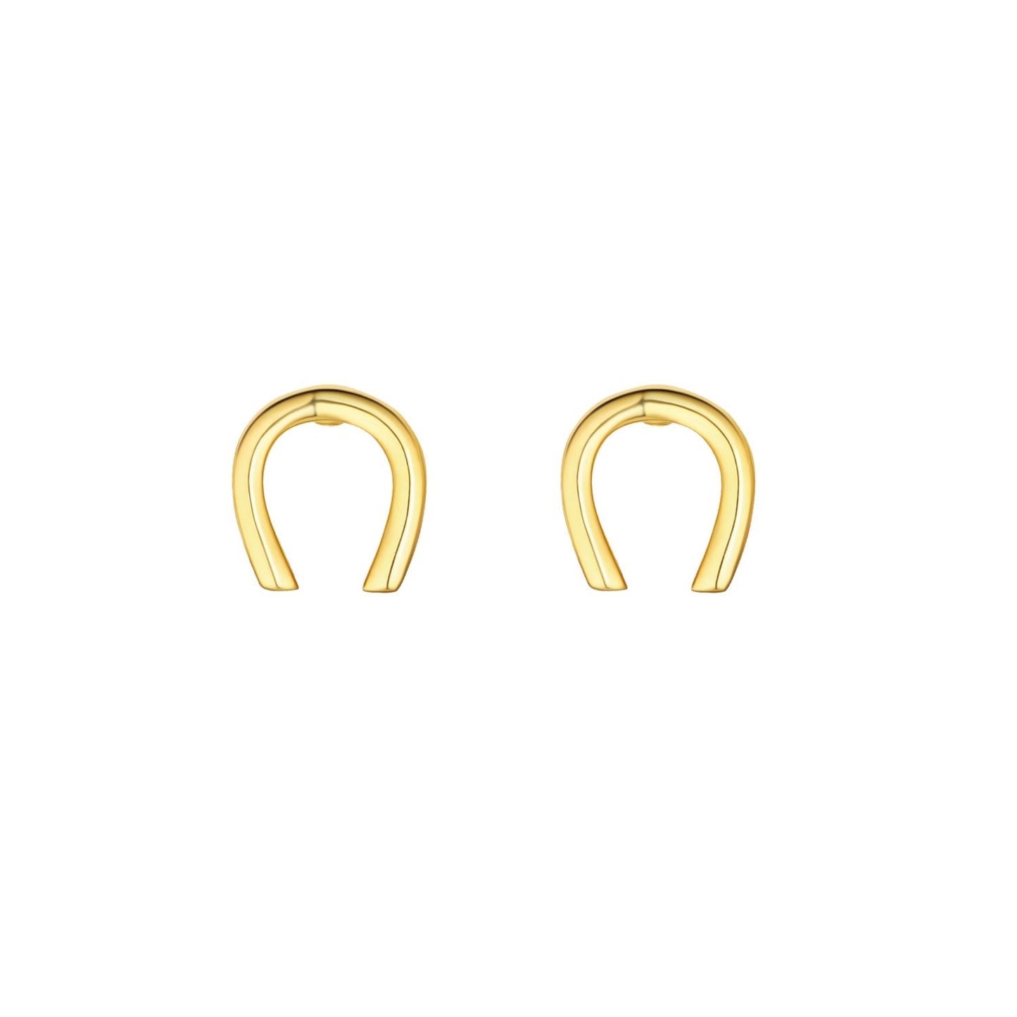 9ct Plain Gold Horseshoe Earring