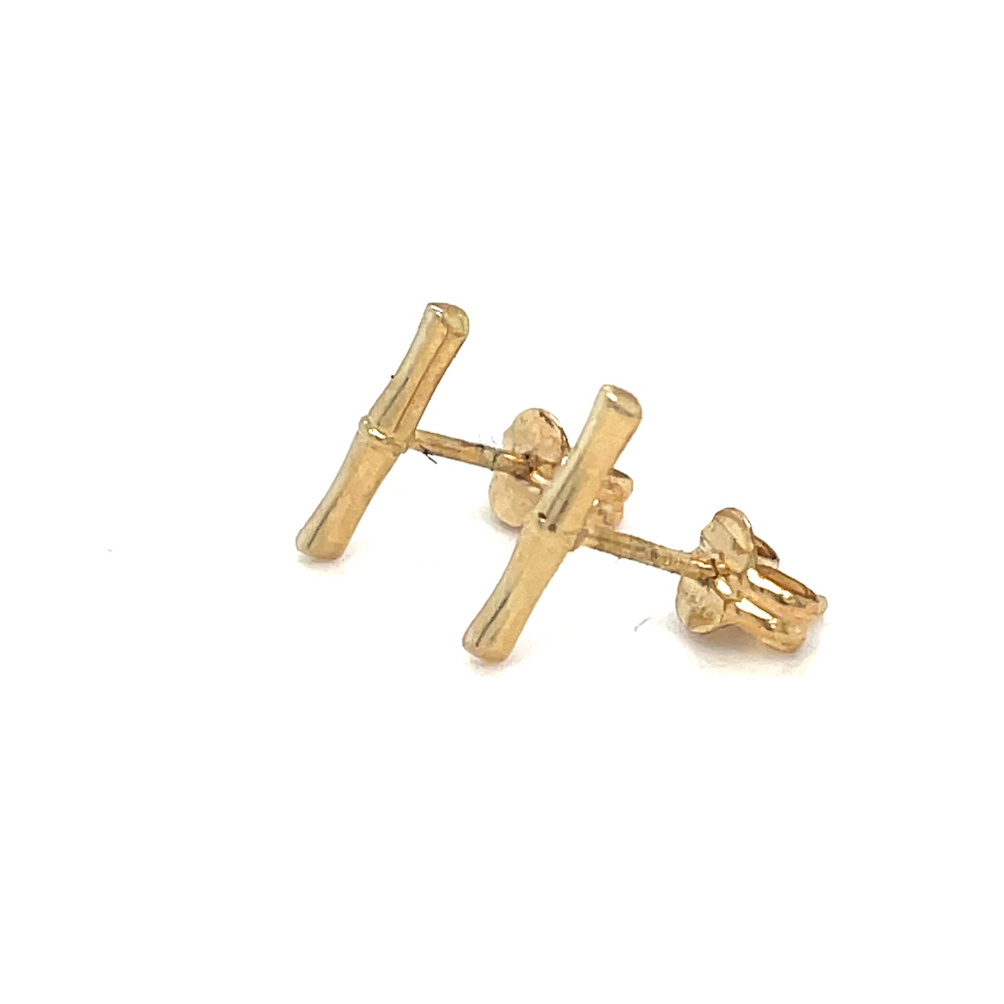 9ct Earring Plain Bar Stud