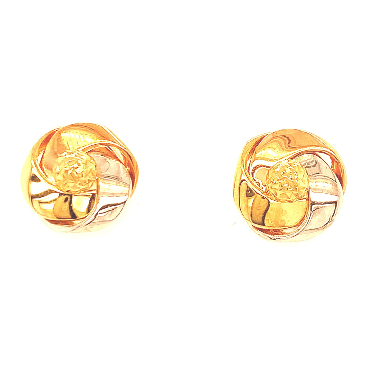 9ct Three Colour Knot Earrings