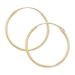 9ct Gold 15mm Sleeper Earrings