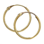 9ct Gold 12mm Hinged Sleeper Earrings
