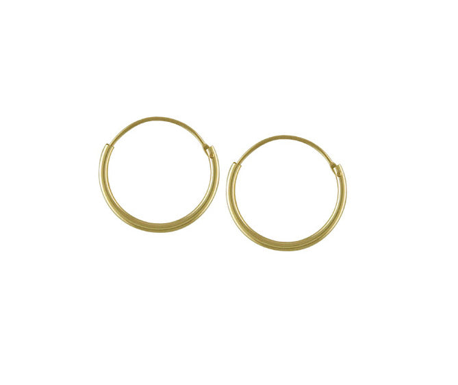 9ct 15mm Sleeper Earrings