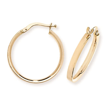 9ct Gold 23mm Hoop Earrings