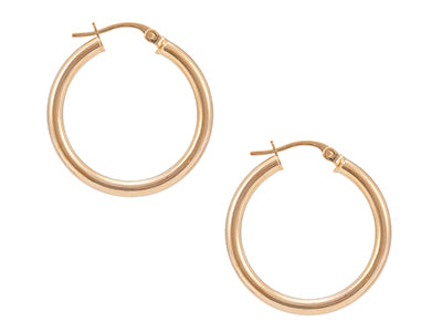 9ct 26mm Plain Creole Earrings