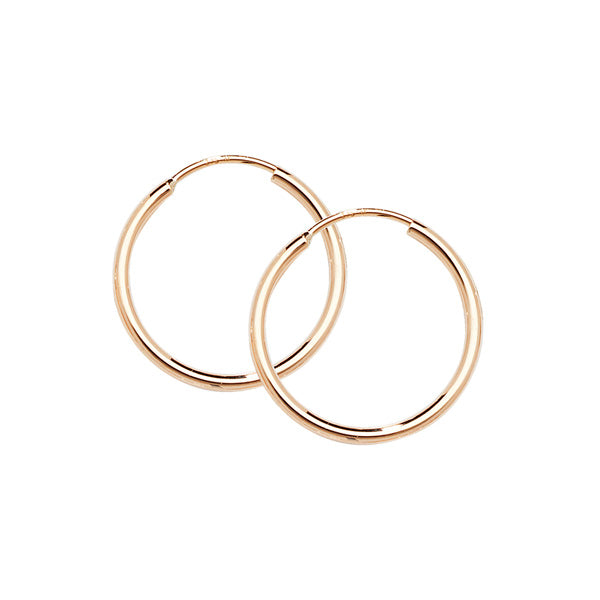 9ct Gold 20mm Hoop Earrings