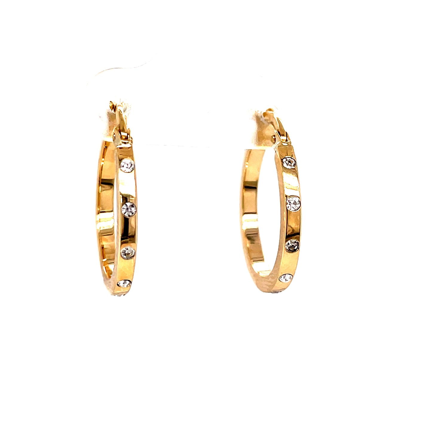 9ct Cubic Zirconia 18mm Hoop Earring