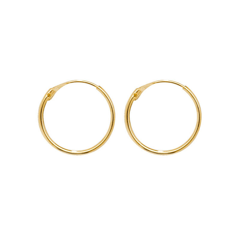 9ct Gold 12mm Hoop Earrings