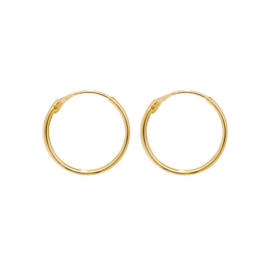 9ct Gold 34mm Hoop Earrings