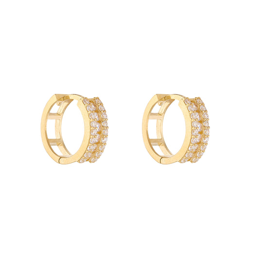 9ct Gold Cubic Zirconia Huggie Earring
