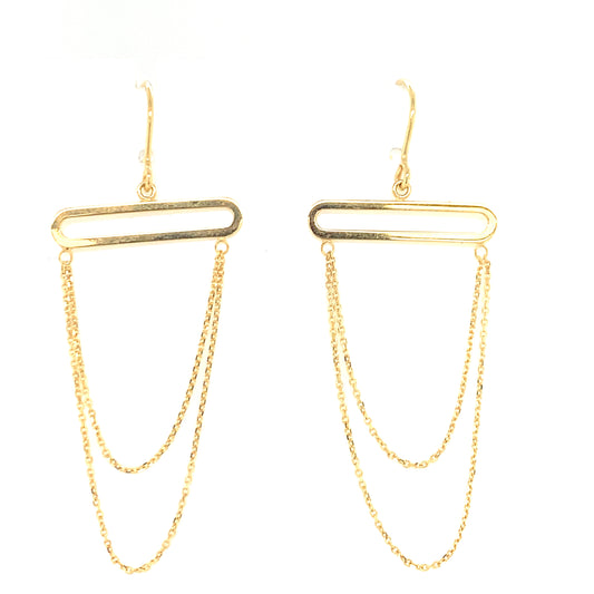 9ct Chained Drop Earrings