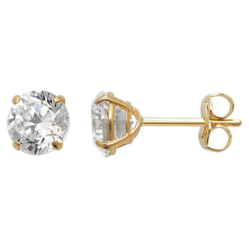 9ct Clear Cubic Zirconia April Birthstone Earring